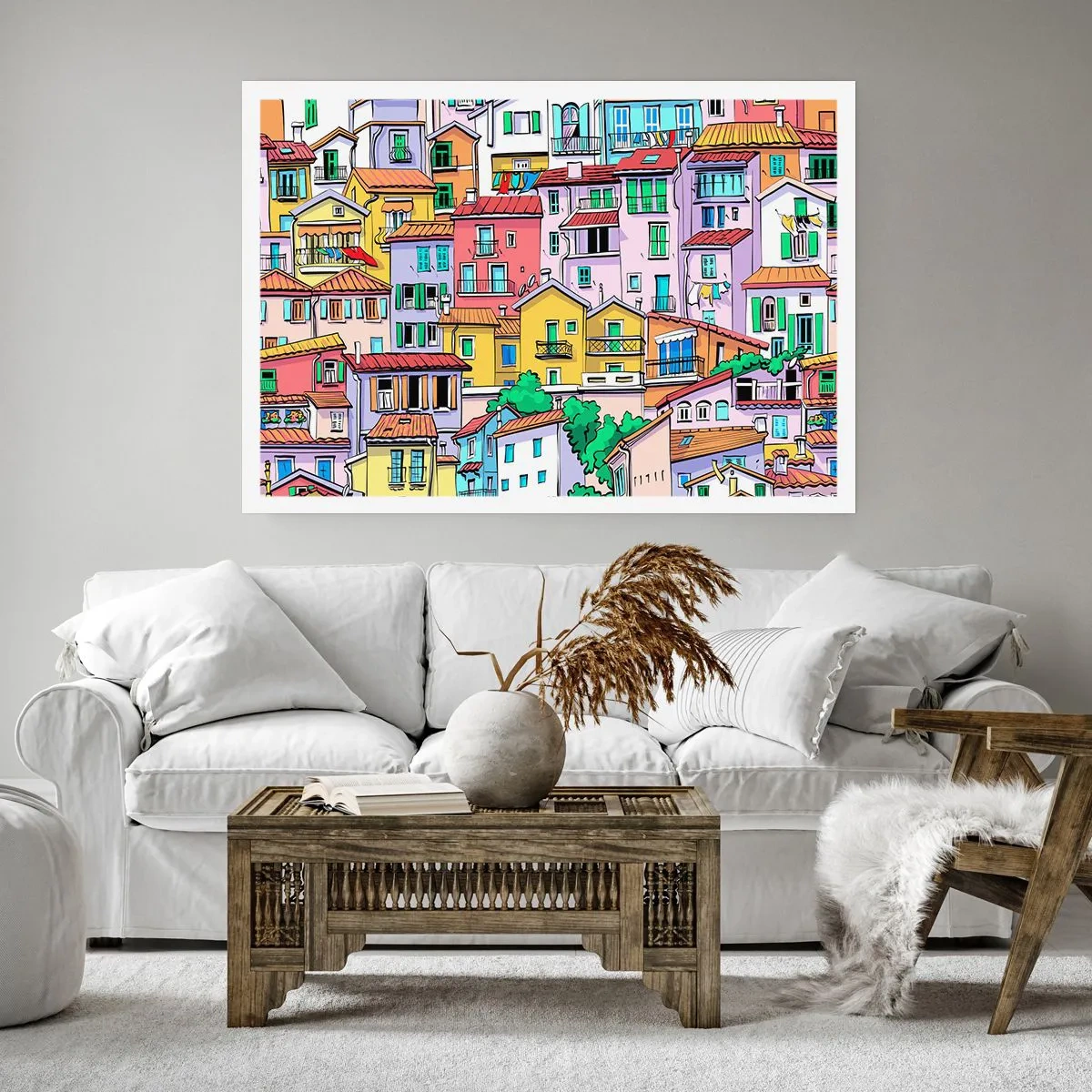 Poster - Lustige Stadt - 50x40 cm