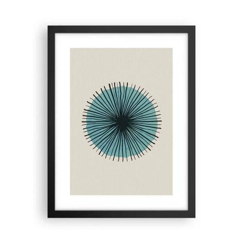 Poster in einem schwarzem Rahmen - Strahlend im Blau - 30x40 cm