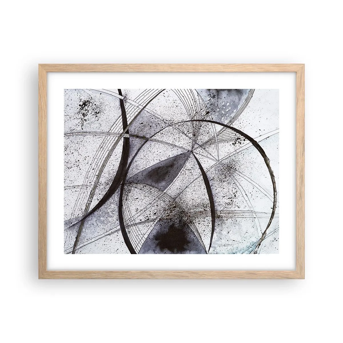 Poster in einem Rahmen aus heller Eiche - Futuristische Fantasie - 50x40 cm