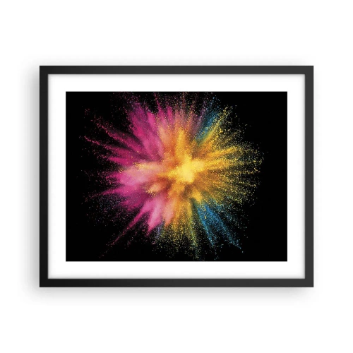 Poster in einem schwarzem Rahmen - Die Geburt der Farben - 50x40 cm