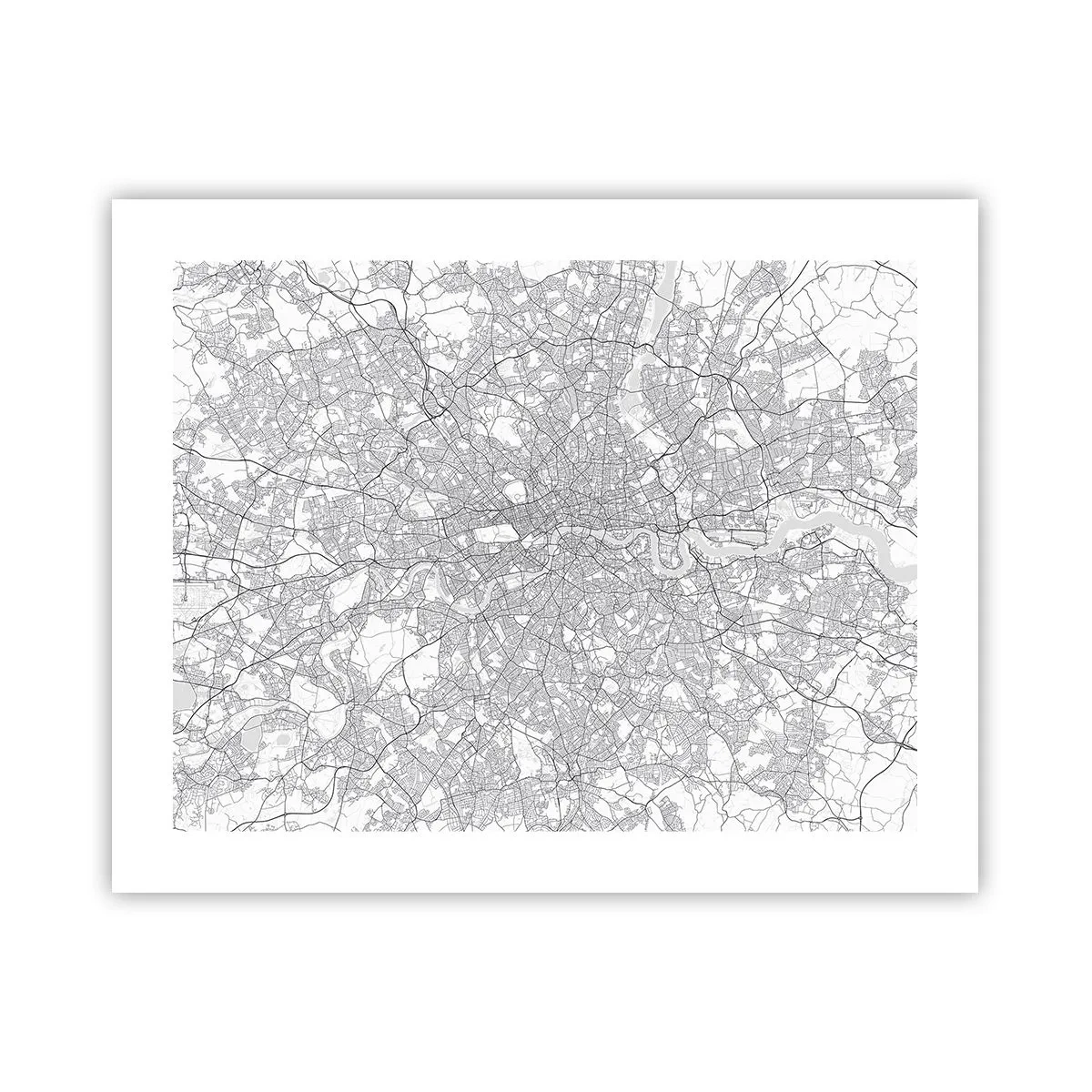 Poster - Karte des Labyrinths von London - 50x40 cm