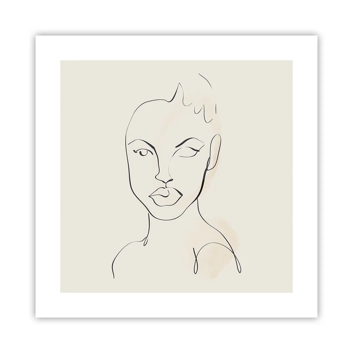 Poster - Umriss der Sinnlichkeit - 40x40 cm
