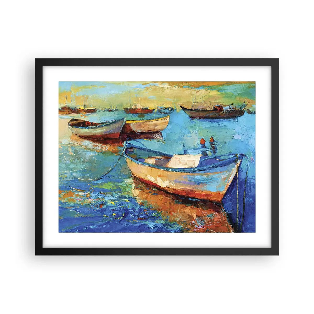 Poster in einem schwarzem Rahmen - In der südlichen Bucht - 50x40 cm
