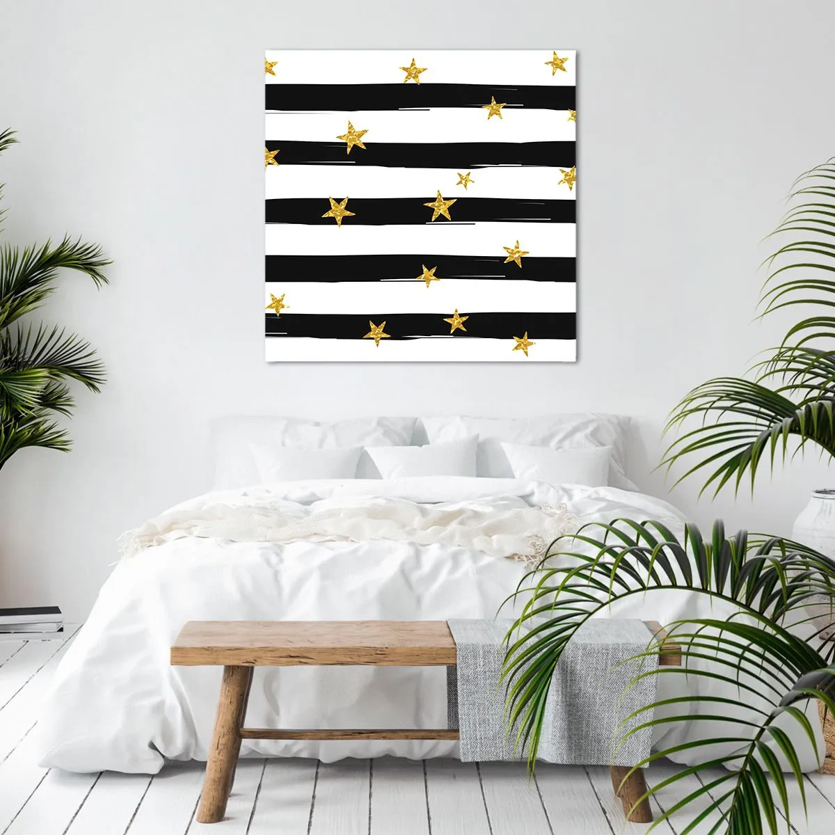 Bild auf Leinwand - Leinwandbild - Wir wurden alle unter einem glücklichen Stern geboren - 40x40 cm