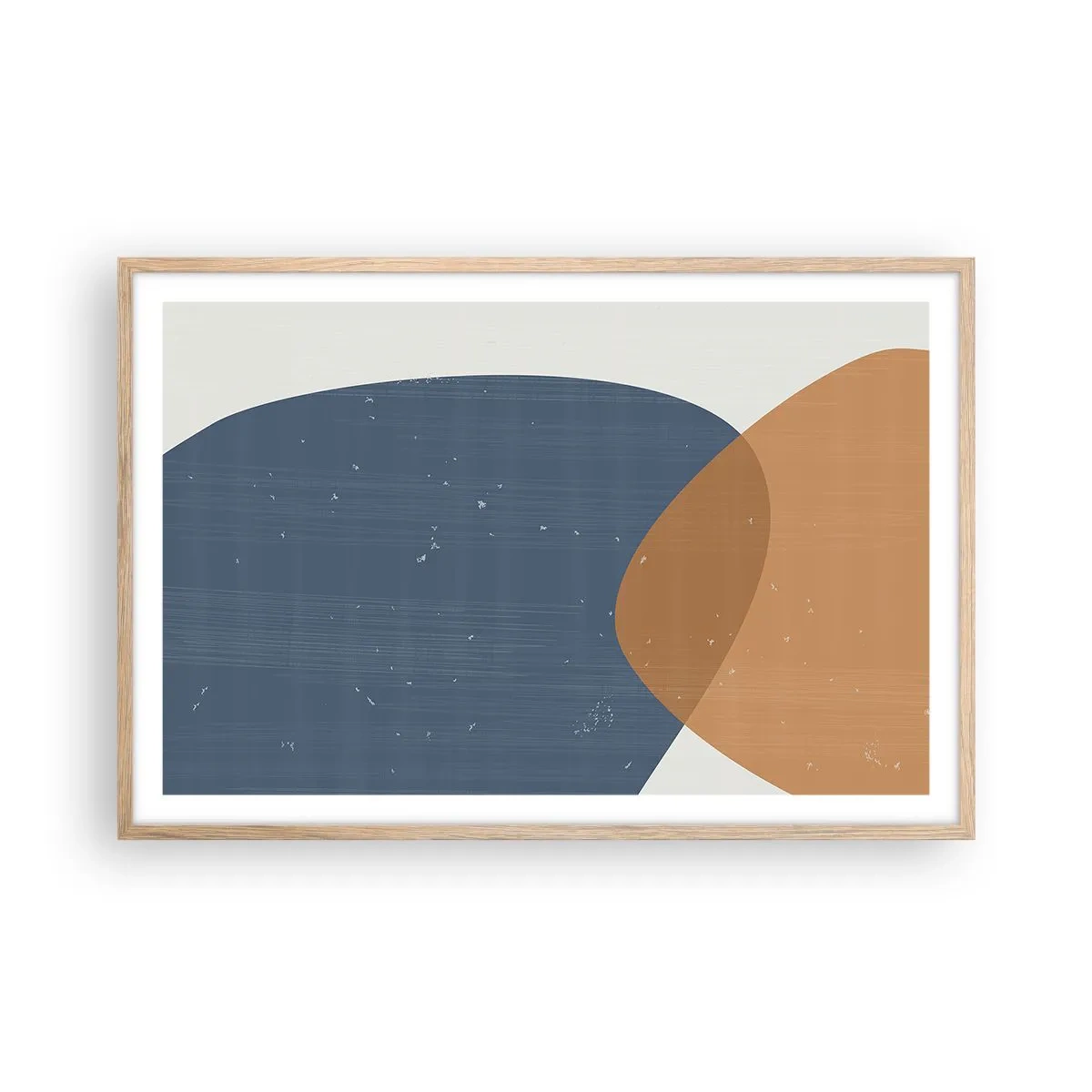 Poster in einem Rahmen aus heller Eiche - Ovale und Einflüsse - 91x61 cm