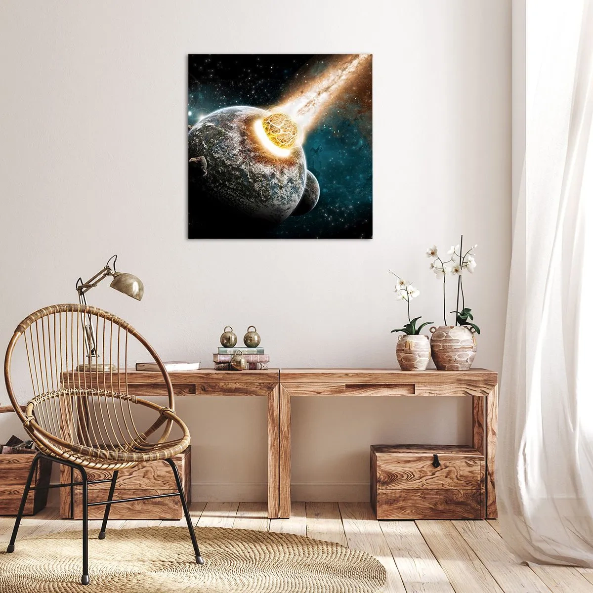 Bild auf Leinwand - Leinwandbild - Holocaust oder Geburt? - 40x40 cm