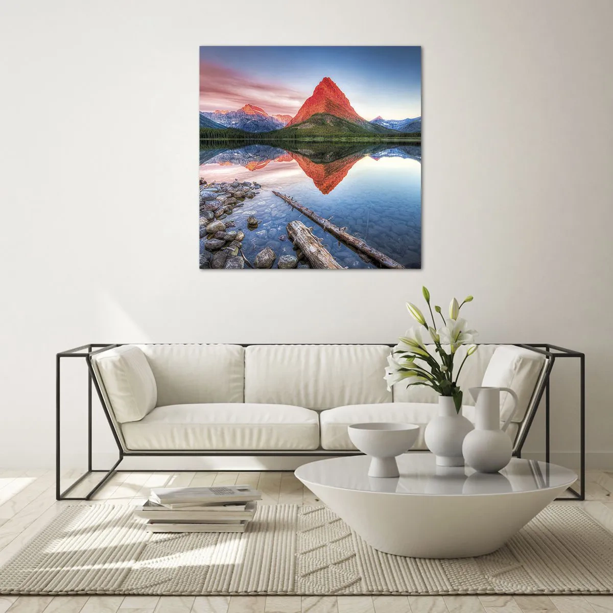 Glasbild - Bild auf glas - Hitze und Kälte - 60x60 cm