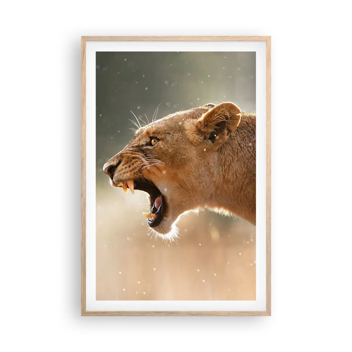 Poster in einem Rahmen aus heller Eiche - Versuch, nicht zuzuhören - 61x91 cm