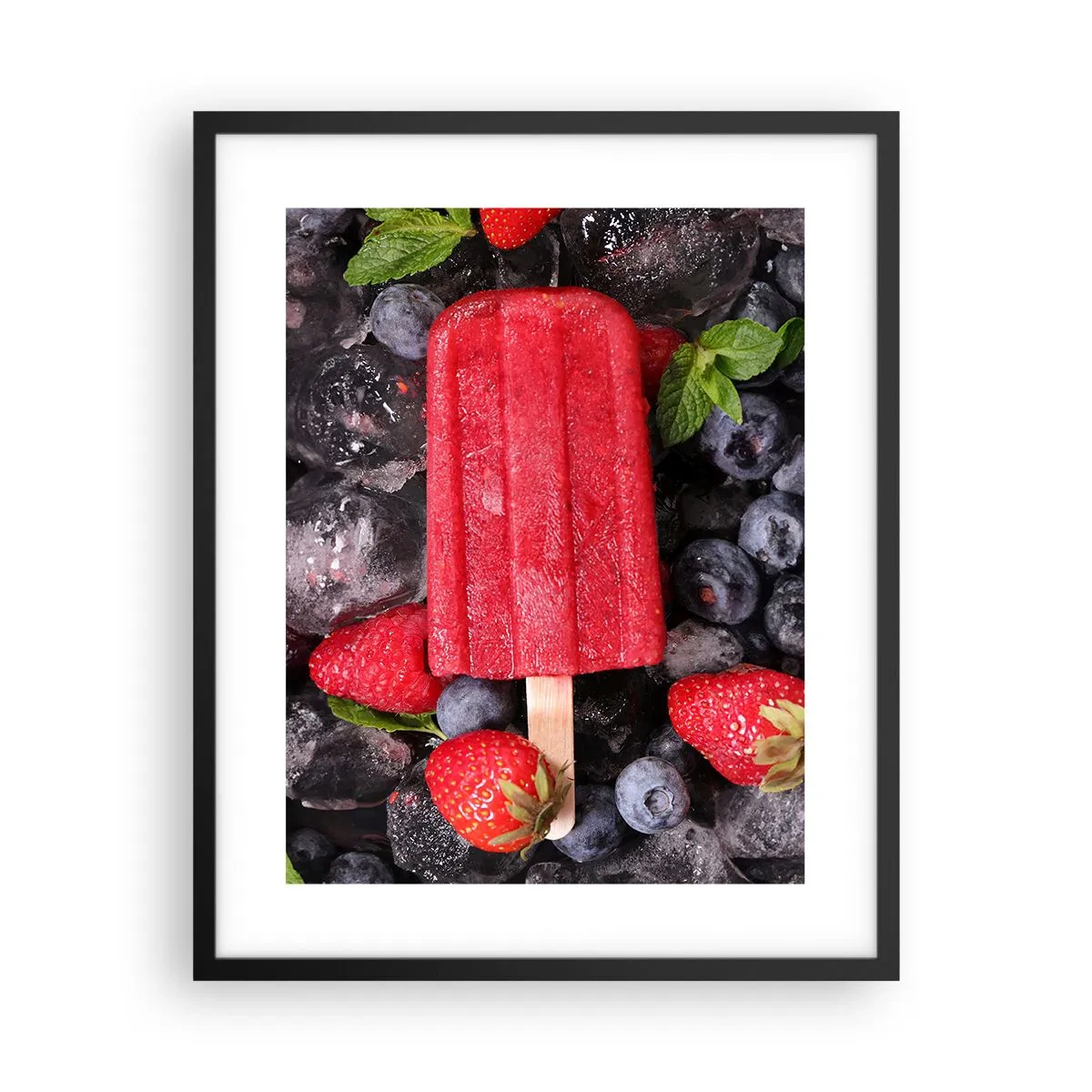 Poster in einem schwarzem Rahmen - So schmeckt der heiße Sommer - 40x50 cm