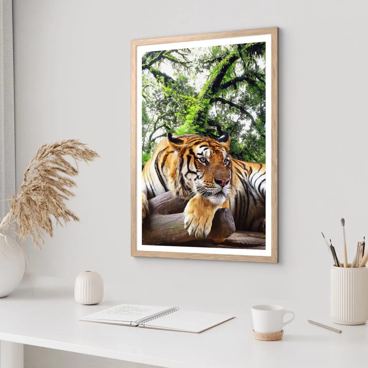 Poster in einem Rahmen aus heller Eiche - Hochachtungsvoll - 70x100 cm