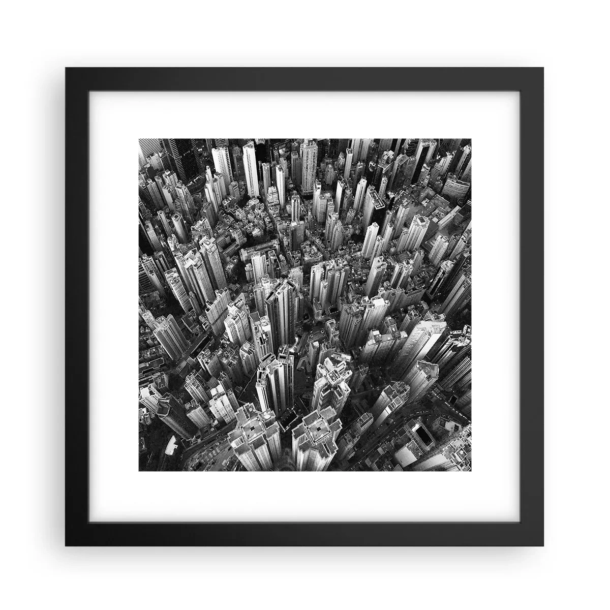 Poster in einem schwarzem Rahmen - Immer höher und höher - 30x30 cm