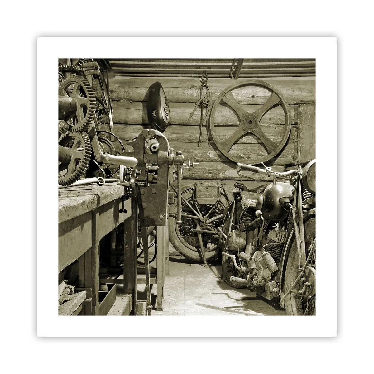 Poster - Im Schuppen von Onkel Władek - 50x50 cm