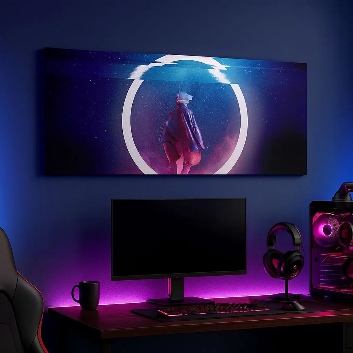 Bild auf Leinwand - Leinwandbild - Zwischen den Welten - 100x40 cm