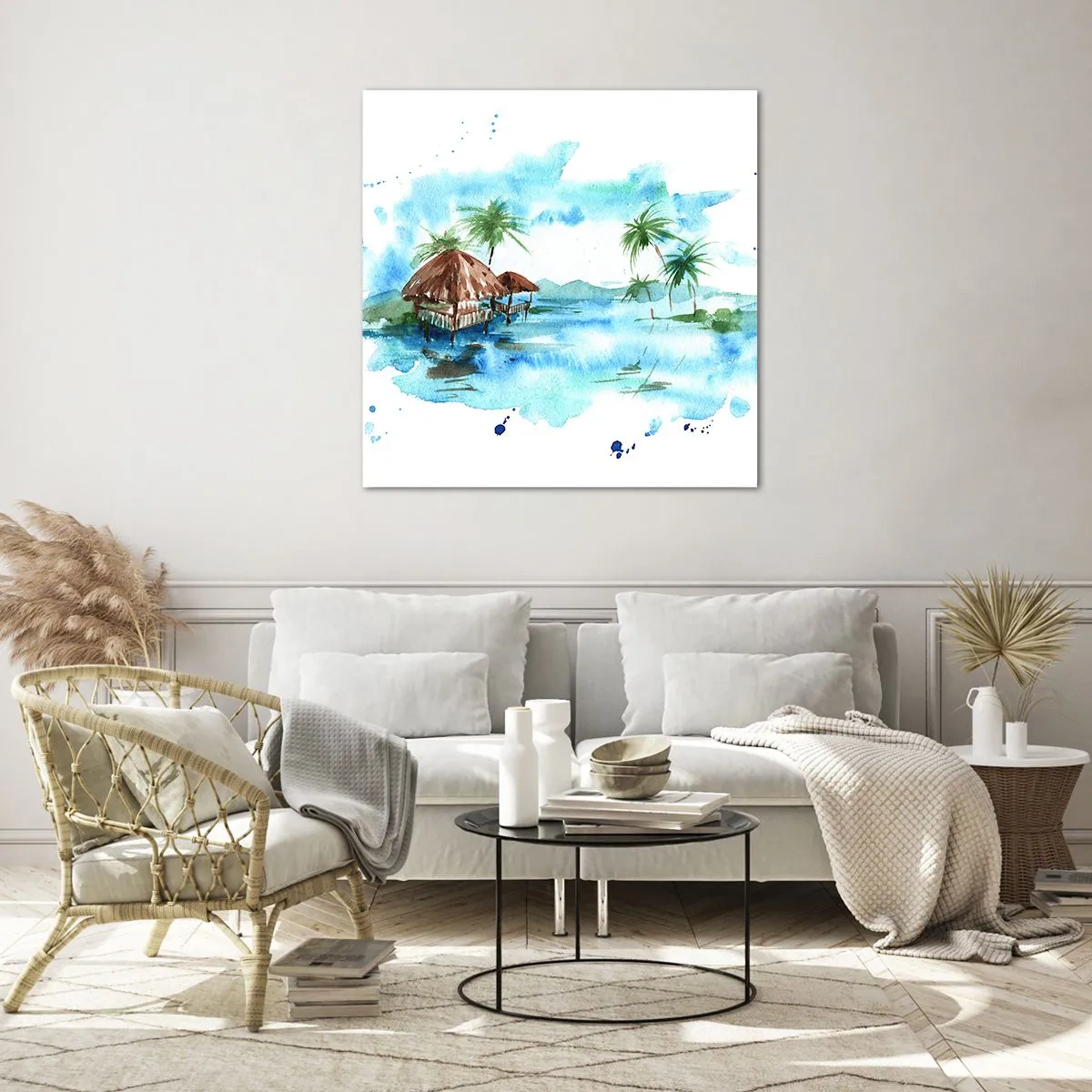 Glasbild - Bild auf glas - Irgendwo im Pazifik - 70x70 cm