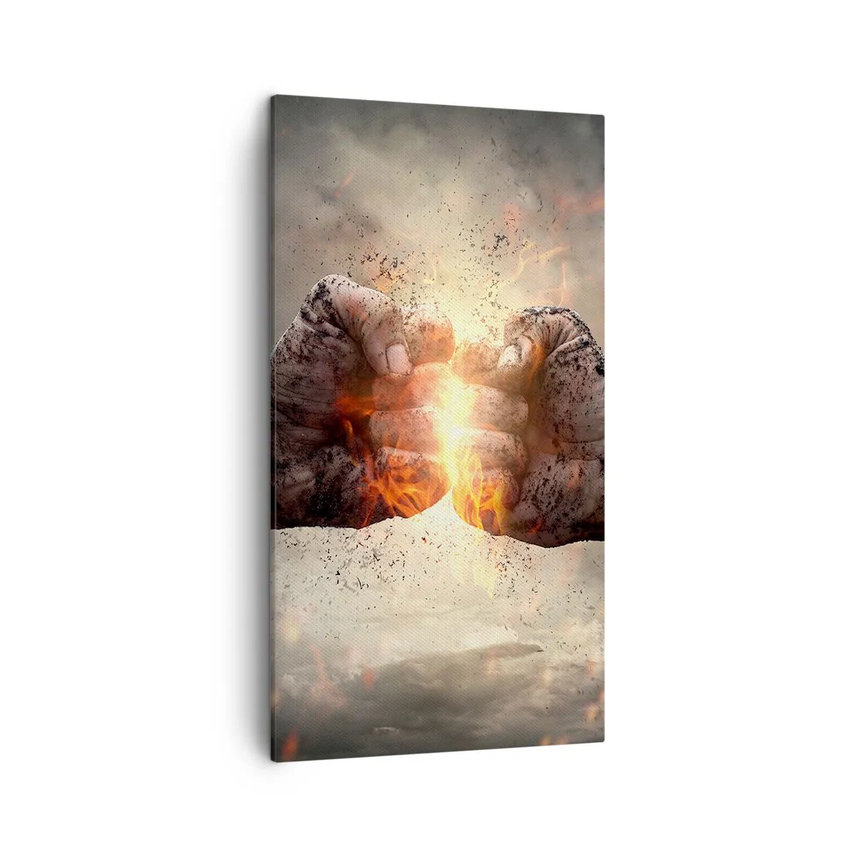 Bild auf Leinwand - Leinwandbild - Steh auf für einen Kampf - 45x80 cm