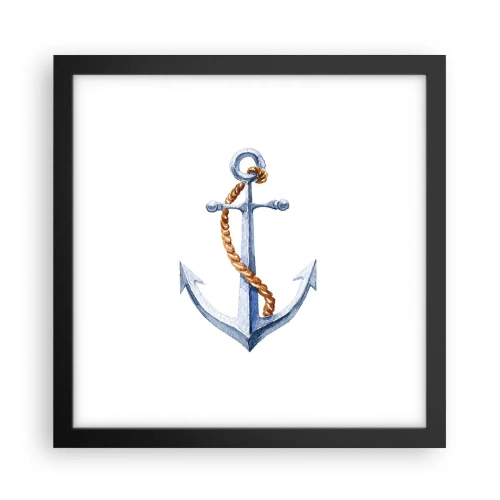 Poster in einem schwarzem Rahmen - Ahoi Abenteuer! - 30x30 cm