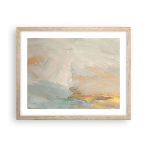 Poster in einem Rahmen aus heller Eiche - Abstraktion – das Land der Sanftheit - 50x40 cm