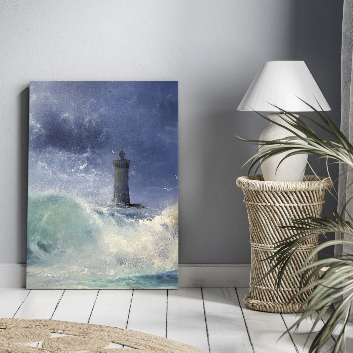 Bild auf Leinwand - Leinwandbild - Auf der Hut vor den Elementen - 45x80 cm