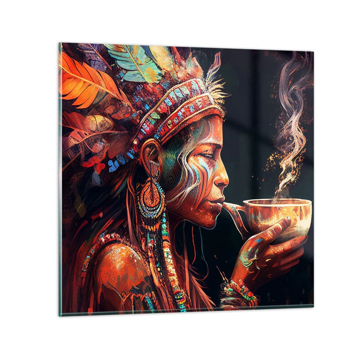Glasbild - Bild auf glas - Magisches Ritual - 30x30 cm