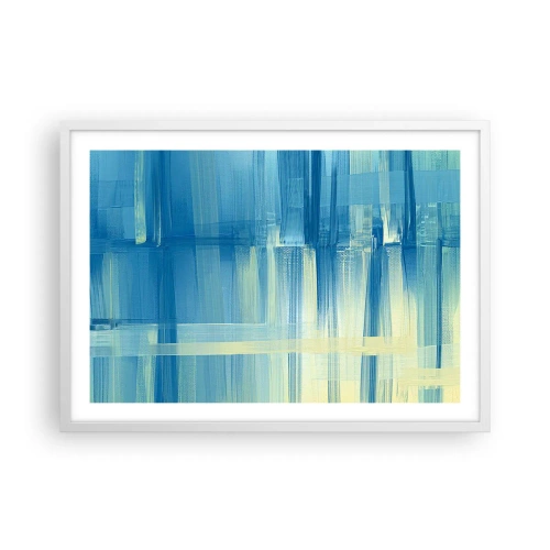 Poster in einem weißen Rahmen - Komposition in Türkis - 70x50 cm
