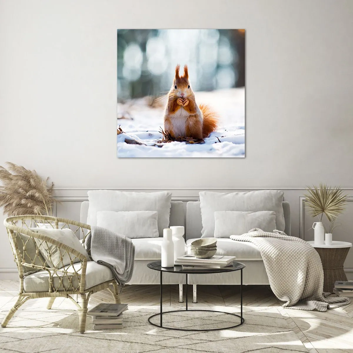 Glasbild - Bild auf glas - Wo schaust du hin? - 70x70 cm