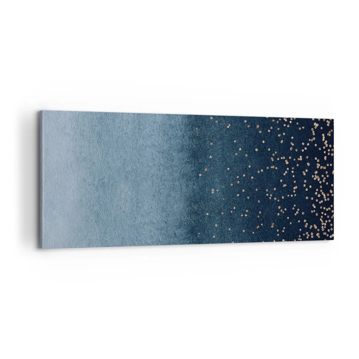 Bild auf Leinwand - Leinwandbild - Komposition - blaue Phasen - 100x40 cm