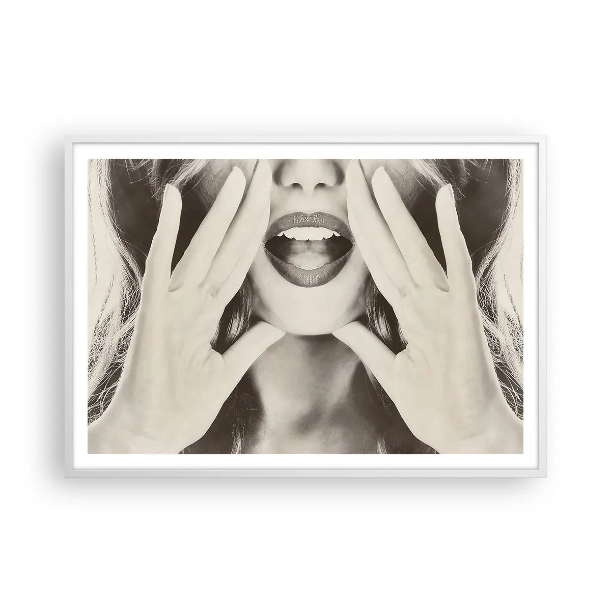 Poster in einem weißen Rahmen - Ich komme schon! - 100x70 cm