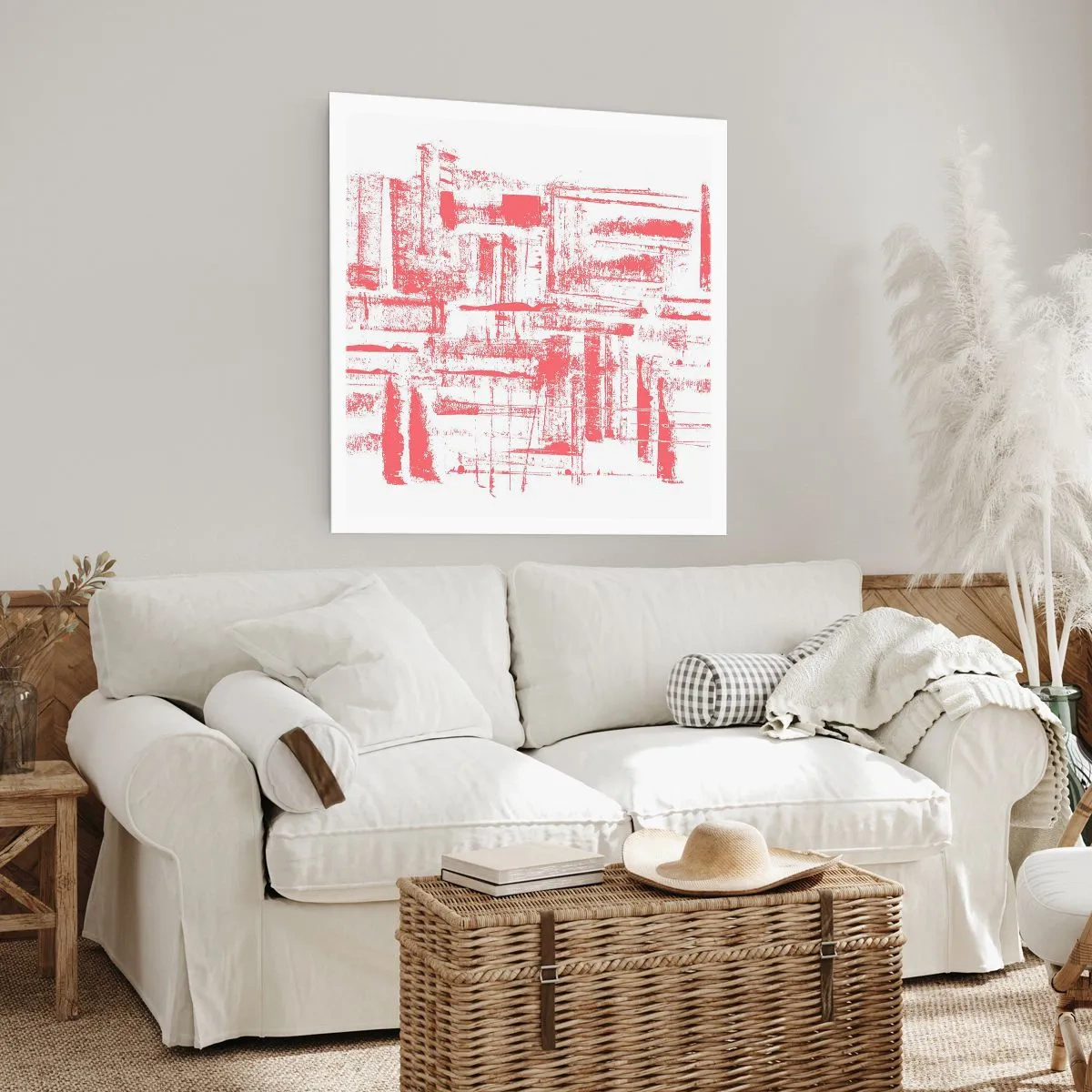 Poster - Die rote Stadt - 60x60 cm