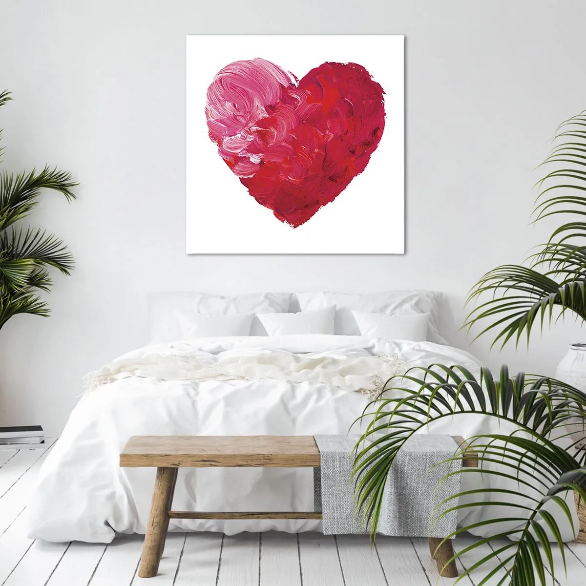 Bild auf Leinwand - Leinwandbild - Alles was du brauchst ist Liebe - 40x40 cm