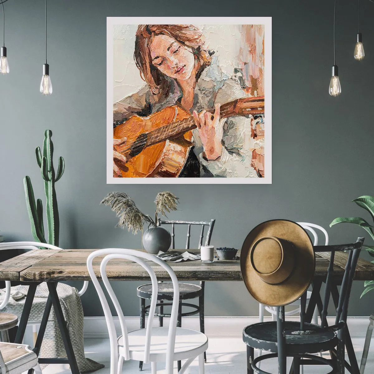 Poster - Konzert für Gitarre und Mädchenherz - 40x40 cm