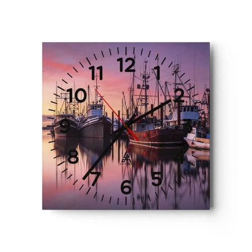 Wanduhr - Glasuhr - Vor dem nächsten Tag - 40x40 cm