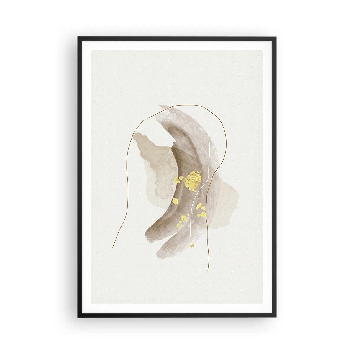 Poster in einem schwarzem Rahmen - Im Weltraum begegnet - 70x100 cm