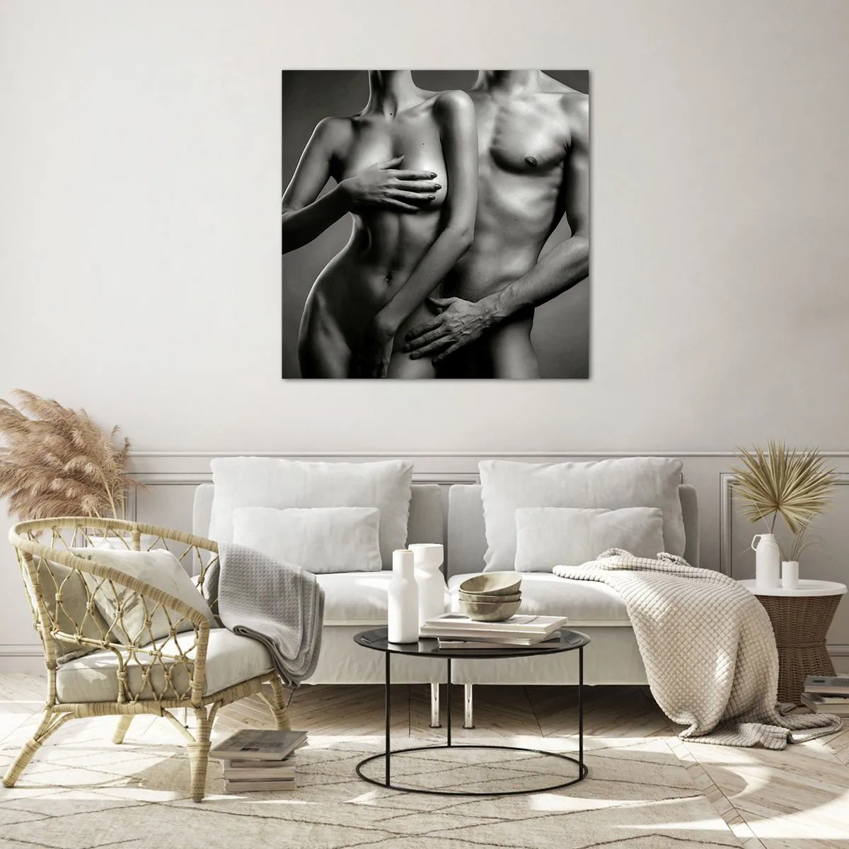 Glasbild - Bild auf glas - Adam und Ewa - 60x60 cm