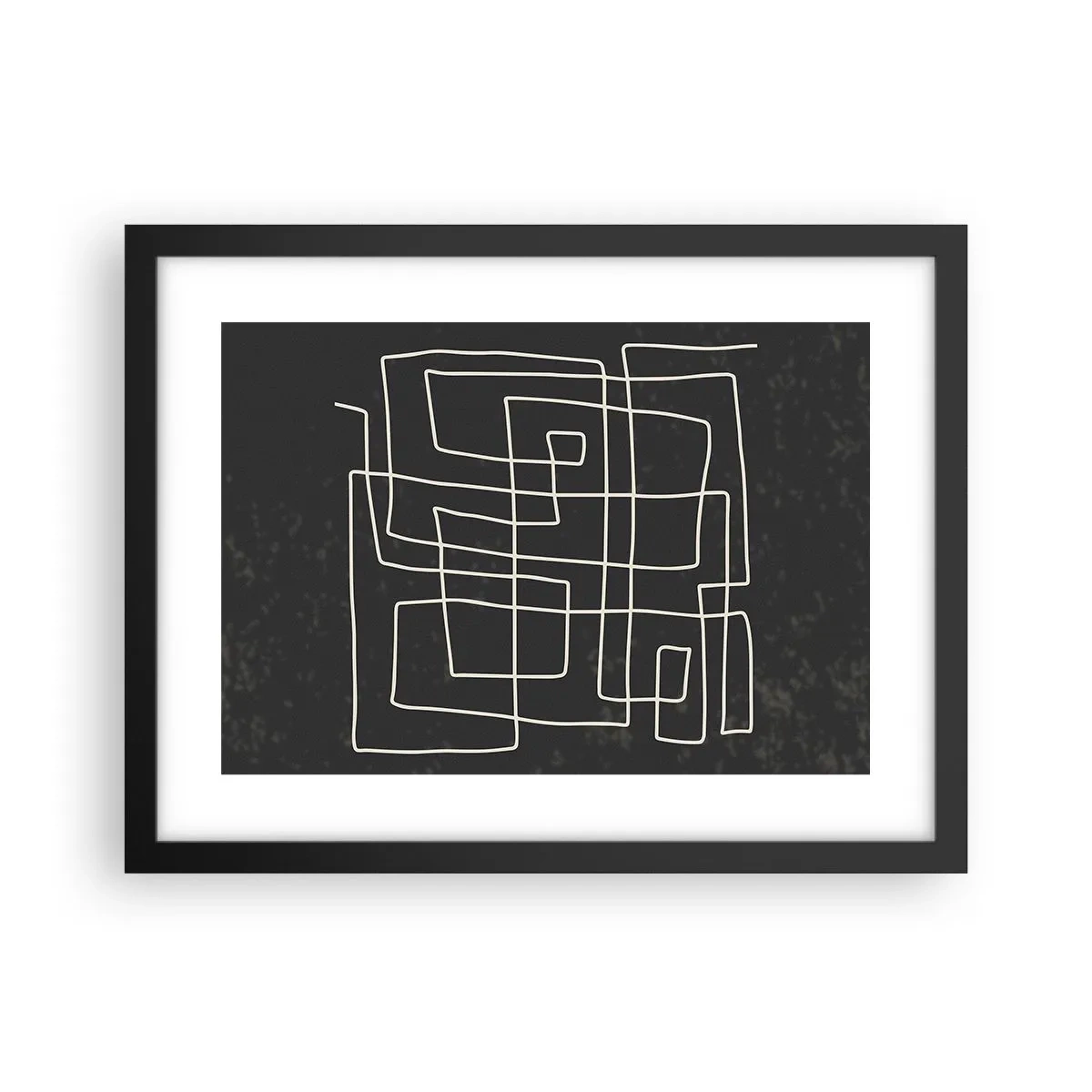 Poster in einem schwarzem Rahmen - Nicht so einfach - 40x30 cm