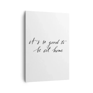 Bild auf Leinwand - Leinwandbild - Kalligrafischer Schriftzug auf weißem Hintergrund - 70x100cm - Die ganze Wahrheit - Moderne Wanddekoration für Wohnzimmer und Schlafzimmer ARTTOR