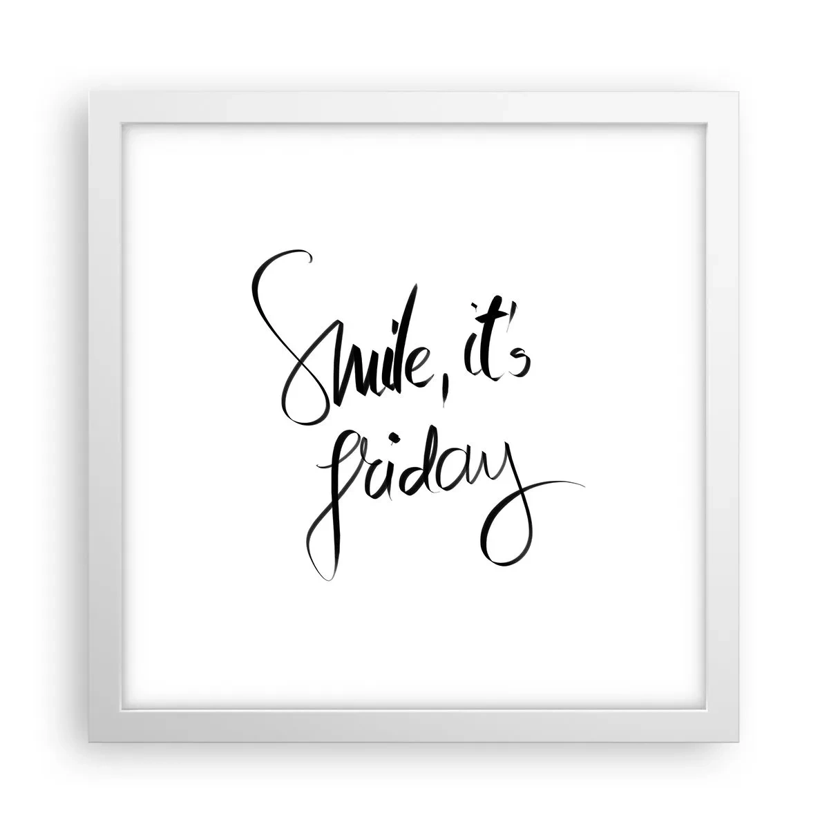 Poster in einem weißen Rahmen - Echte Freude - 30x30 cm