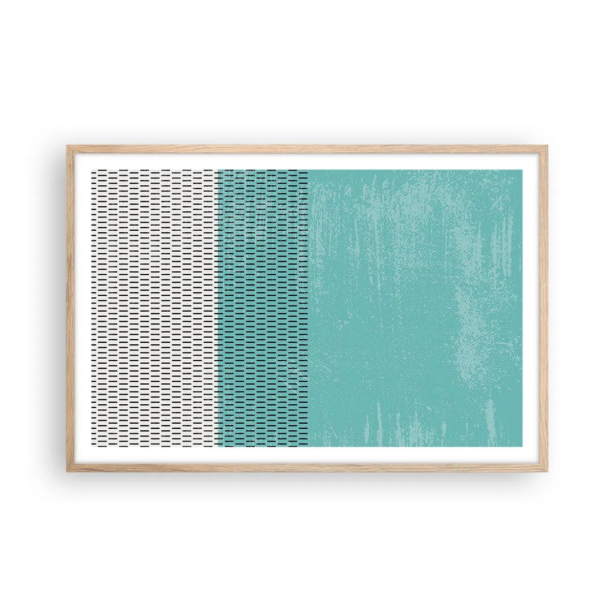 Poster in einem Rahmen aus heller Eiche - Eine ausgewogene Komposition - 91x61 cm