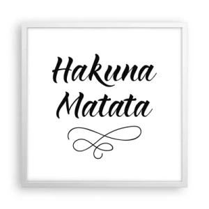 Poster in einem weißen Rahmen - Bester Ratschlag - 50x50 cm