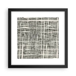 Poster in einem schwarzem Rahmen - Gewebte Komposition - 30x30 cm