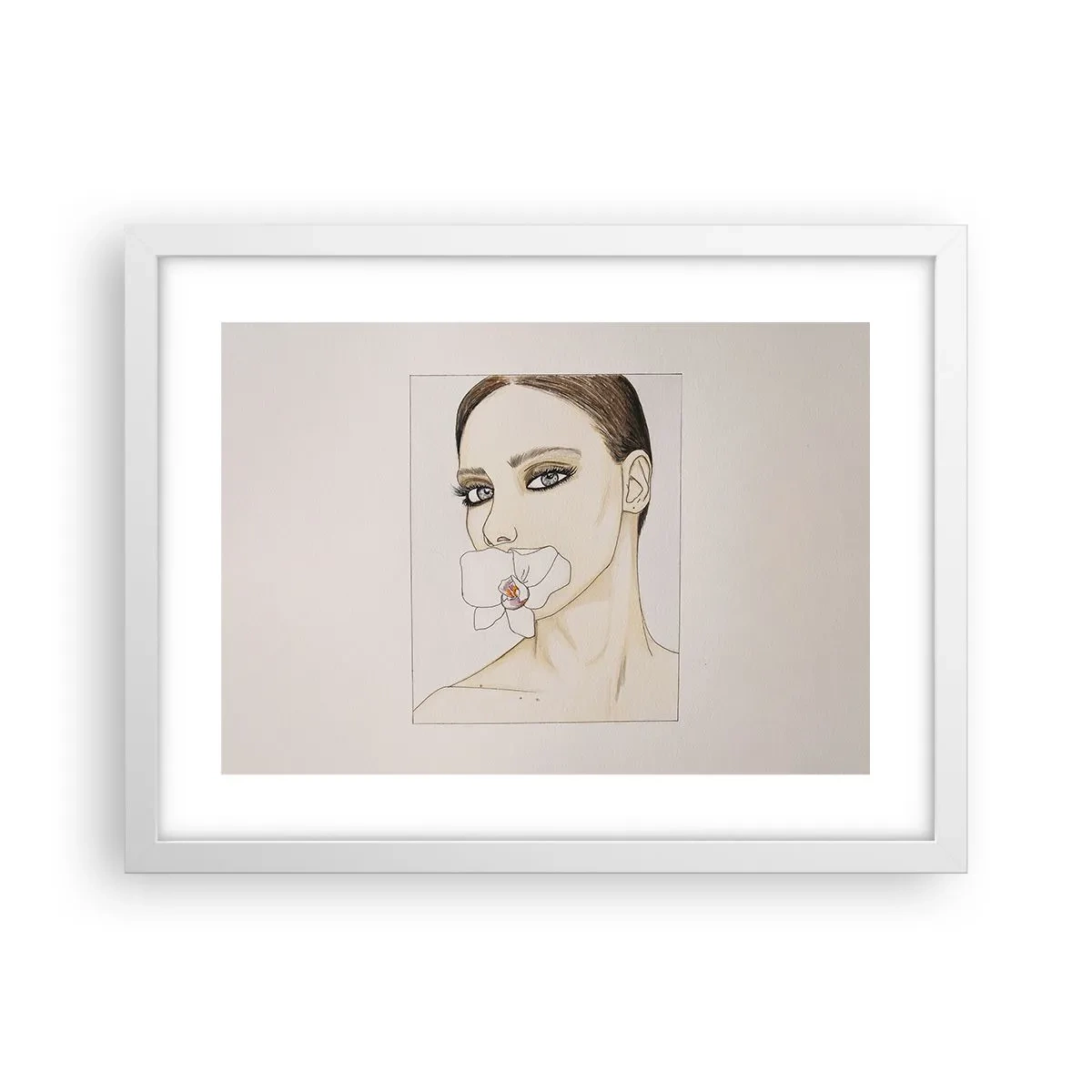 Poster in einem weißen Rahmen - Ein Symbol für Eleganz und Schönheit - 40x30 cm