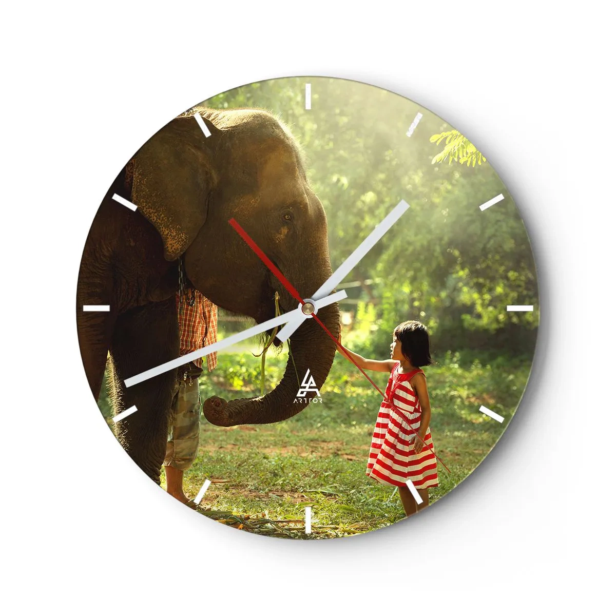 Wanduhr - Glasuhr - Die Stärke der Freundschaft - 40x40 cm