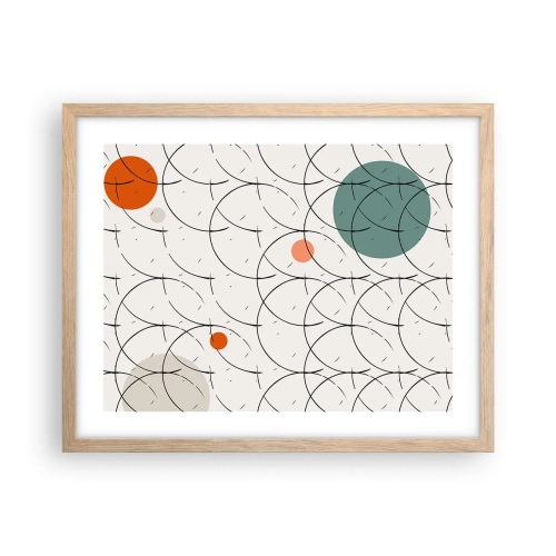 Poster in einem Rahmen aus heller Eiche - Im Pop-Art-Geist - 50x40 cm