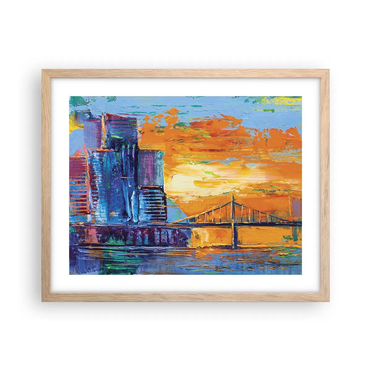 Poster in einem Rahmen aus heller Eiche - Kultur und Natur - 50x40 cm