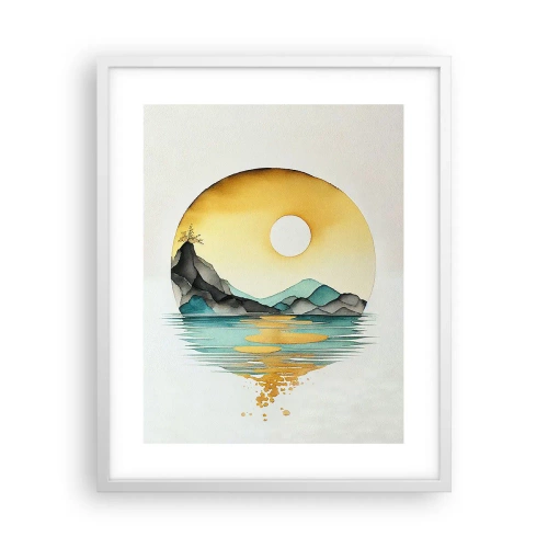 Poster in einem weißen Rahmen - Im Kreis der Schönheit - 40x50 cm