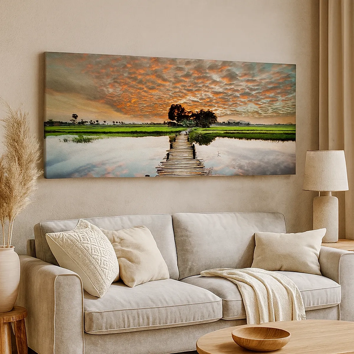 Bild auf Leinwand - Leinwandbild - Arme ausstrecken - atmen - 30x30 cm