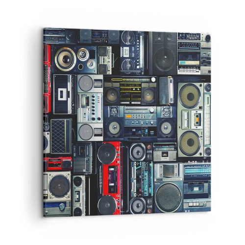 Bild auf Leinwand - Leinwandbild - Sehnsucht nach den 1980er Jahren - 50x50 cm