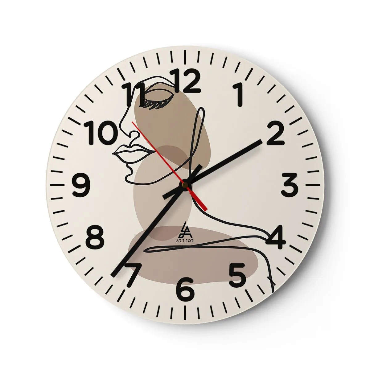 Wanduhr - Glasuhr - Sich selbst zugehört - 40x40 cm