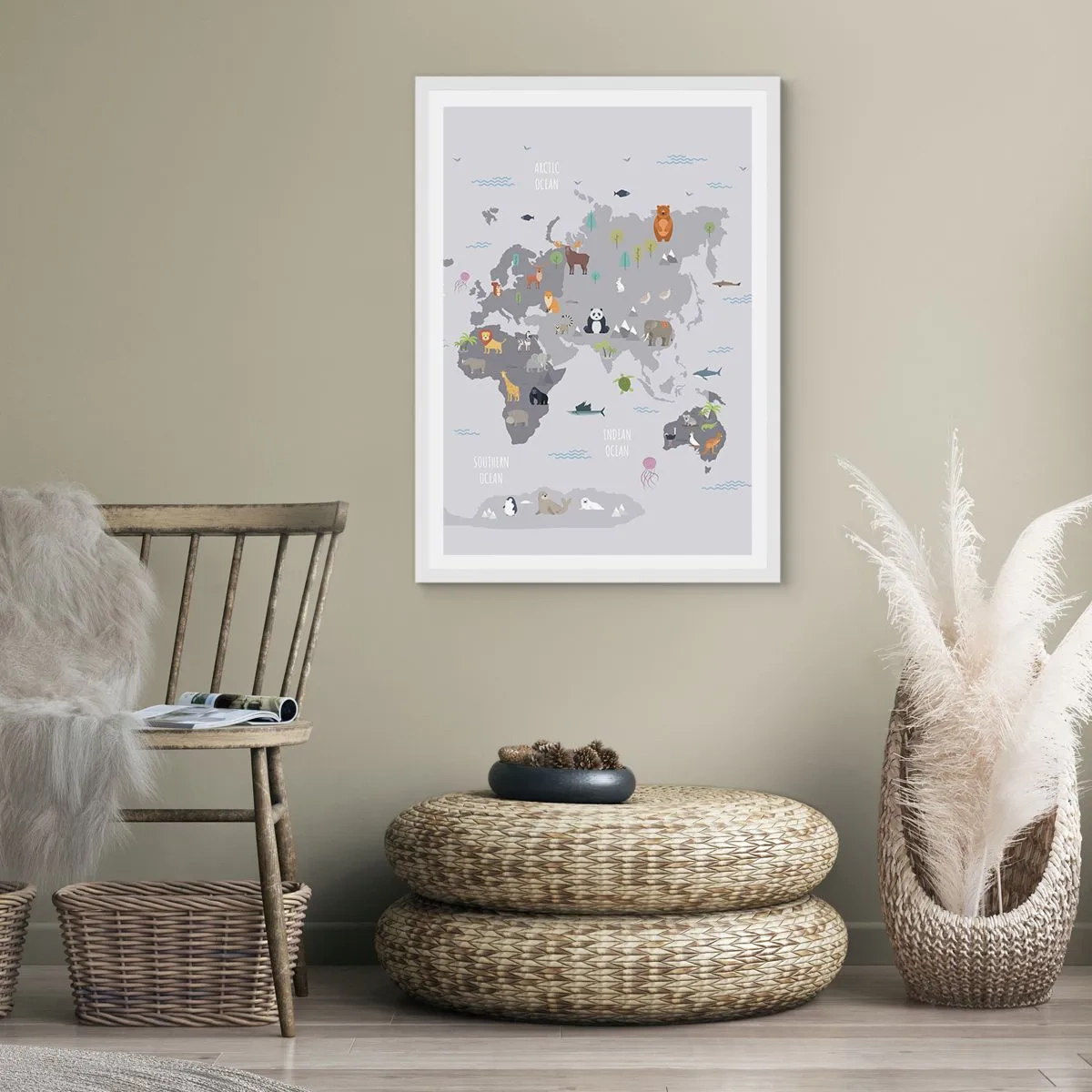 Poster in einem weißen Rahmen - Sag mir wo du herkommst ... - 70x100 cm