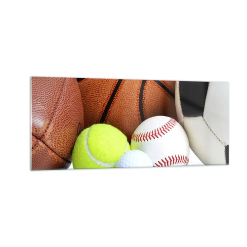 Glasbild - Bild auf glas - Fußball verbindet uns! - 100x40 cm