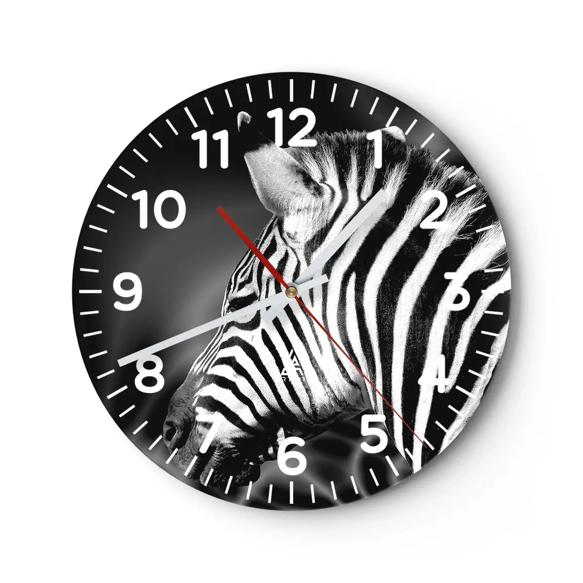 Wanduhr - Glasuhr - Weiß ist weiß und schwarz ist schwarz - 40x40 cm